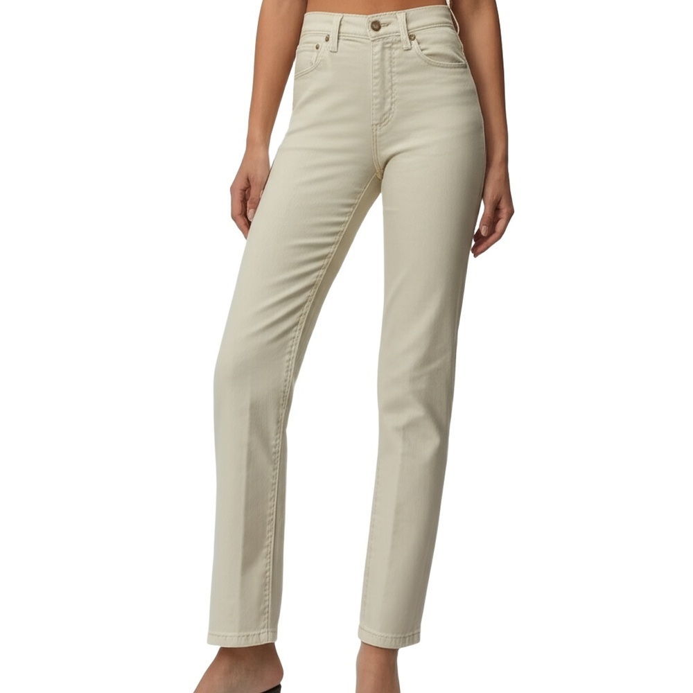 UNIVERSAL‎ THREAD Womens Jeans Size 00/R Cream High Rise Straight Five Pocket